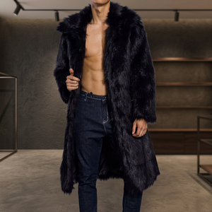Manteau Trench Décontracté Homme 2026 Imperméable Réversible en Fausse Fourrure Épaisse et Ample pour Automne Hiver - Product Image 2