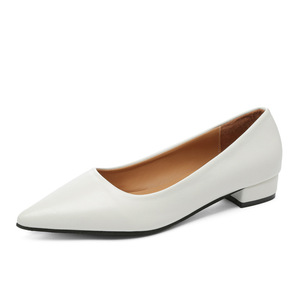 Chaussures simples à bout pointu, talon carré, décolleté peu profond, à enfiler, pour femme, style professionnel décontracté, élégantes, pour le quotidien - Product Image 3