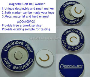 Accessoire de <span class=keywords><strong>golf</strong></span> en métal, marqueur de balle de <span class=keywords><strong>golf</strong></span> en émail couleur pleine, format <span class=keywords><strong>carte</strong></span> de score de parcours de <span class=keywords><strong>golf</strong></span>, 40 mm - Product Image 5