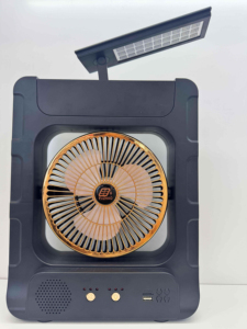 Ventilador Eléctrico Solar de 6 Pulgadas con Lámpara de Escritorio AC/DC para Hogar, Oficina y Exteriores, Tres Velocidades, Material Plástico, Recargable - Product Image 4