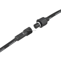 Offre Spéciale PVC M12 3Pin mâle femelle 300V IP65 adaptateur en cuivre étanche avec 3P broches pour lumières LED connexions électriques noir