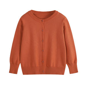 2025, cárdigan de algodón puro para mujer, suéter de cuello redondo, prendas de vestir exteriores de punto informales con decoración de botones para primavera y otoño - Product Image 5