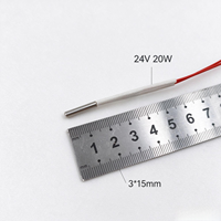 Élément chauffant électrique personnalisé 24V, petit tube chauffant à tête unique pour cartouche d'équipement médical