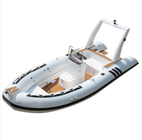 Bateau pneumatique RIB 480 de 16 pieds en Hypalon/PVC avec coque en fibre de verre et pont solaire à vendre