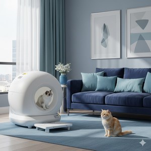 Nouvelle Litière Intelligente Automatique pour Chat avec Capteur Radar et Infrarouge, 78L, Auto-Nettoyante - Product Image 1