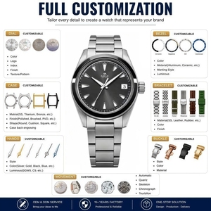 Reloj de Pulsera Automático Mecánico Miyota con Bisel de Cerámica de Lujo Personalizado OEM, Zafiro, Acero Inoxidable 316L, Superluminoso, 38MM - Product Image 2