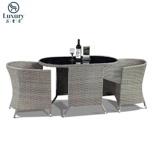 Hiện đại sang trọng ngoài trời bảng thiết lập đồ nội thất Patio mở rộng mở rộng mây <span class=keywords><strong>wicker</strong></span> vườn Bộ Ăn Uống - Product Image 2