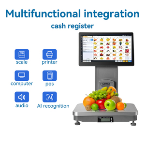 Ai nhận dạng trọng lượng Quy mô tiền mặt đăng ký 15.6 inch Màn hình kép POS quy mô cho siêu thị bán lẻ - Product Image 3