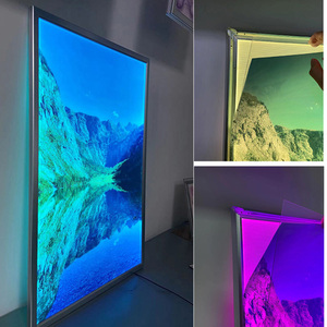 กรอบไฟ LED RGB บางเฉียบสำหรับโปสเตอร์ภาพยนตร์ กล่องไฟโฆษณา รูปทรงสี่เหลี่ยมผืนผ้า ขนาด 16x24 นิ้ว สำหรับแผ่นโปสเตอร์อนิเมะหนา 3 มม. - Product Image 2