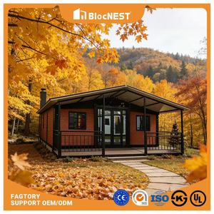Factory Price 40ft 30ft Folding Prefabricated Expandable Tiny Hotel Bungalow <strong>House</strong> with Bathroom Kitchen for Villa/Residence - Product Image 1