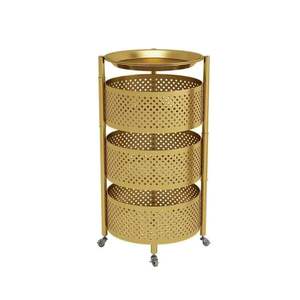 Étagère de rangement pour salon, étagère de rangement pour cosmétiques, rangement rotatif multi-niveaux, étagère de cuisine sur roulettes pour appartement locatif - Product Image 1