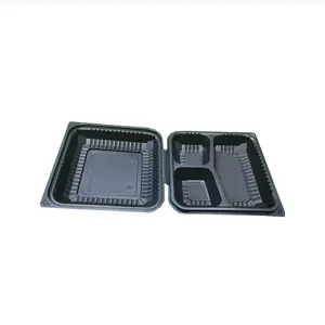 3 Compartment clam shell Food Container PP Plastic 3 Clam shell Compartment Lunch Boxes