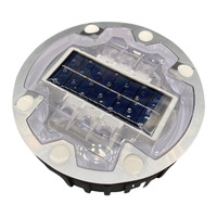 Piquets de signalisation circulaires solaires pour fabricants, en alliage d'aluminium, à encastrer sous terre, à haute intensité prismatique, alimentés par batterie