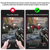 Combo clavier et souris pour jeux PUBG Mobile, rétroéclairage RVB avec adaptateur convertisseur pour console PS5, PC Gamer, utilisation en tournoi