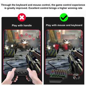 Combo de Teclado y Ratón para Juegos PUBG Mobile con Retroiluminación RGB y Adaptador Convertidor para Consola PS5, <span class=keywords><strong>PC</strong></span>, Uso en Torneos - Product Image 6