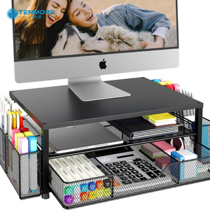 Organisateur de fichiers en maille d'acier au carbone multicouche, support de rangement de documents de bureau, plateau à lettres en métal avec <span class=keywords><strong>porte</strong></span>-stylo - Product Image 4