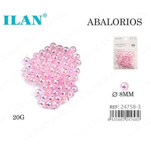 Perline Ilan Abalorios 8mm Rosa Chiaro per Creazione di Gioielli 20g - Product Image 1