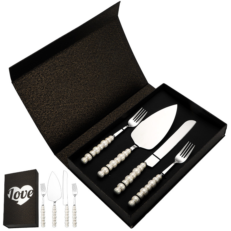 มีดและตะหลิวด้ามมุก, ส้อมขนมหวาน 2 คัน (กล่องของขวัญ)