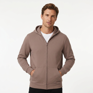 Long-Sleeve Multi Color High Quality Casual Zip-Up Hoodie Sweatshirt <b>Men</b> 100% Cotton Anti-Shrink Custom Colors 280g Breathable - Product Image 1