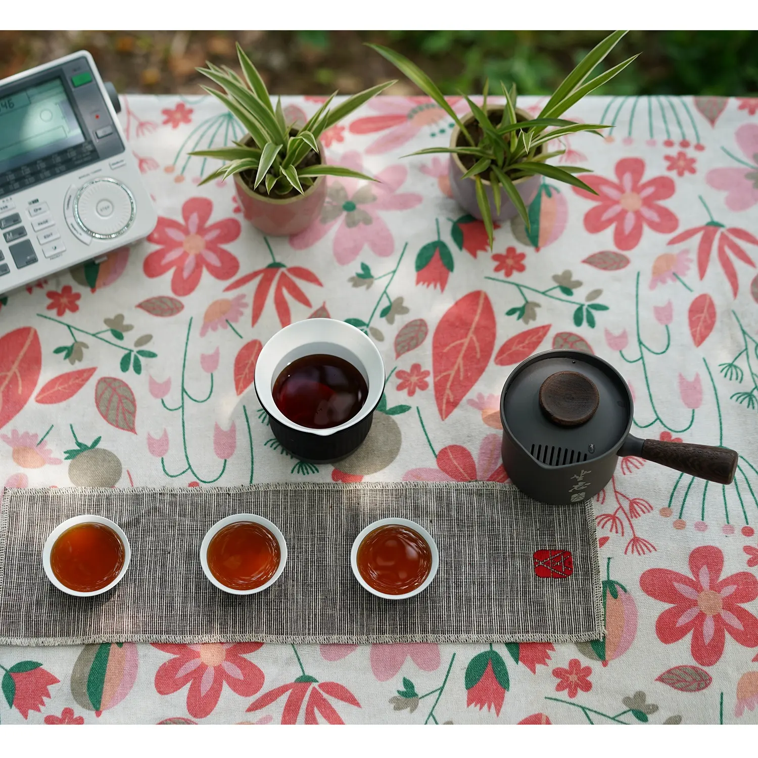 Alocs पोर्टेबल चीनी कुंग फू चाय का सेट आउटडोर चायदानी Gongfu लकड़ी संभाल पक्ष-संभाल पॉट कप Teaware डेरा डाले हुए यात्रा चाय सेट