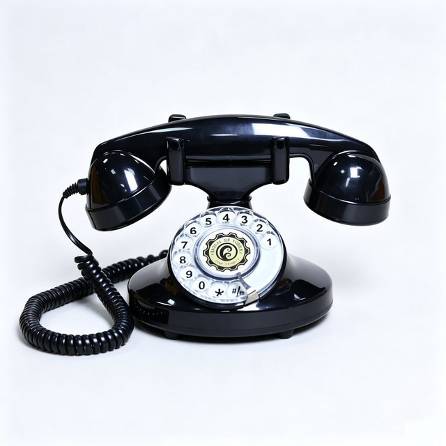 OEM ODM Vintage Telephone Antique Retro Landline Telephone Black Rotary Dial Decorative Desk Telephone