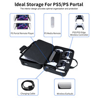 Vente en gros d'étuis de transport rigides en EVA de haute qualité pour console de jeu PS5 Slim, sac de transport portable de protection pour PS5 Portal