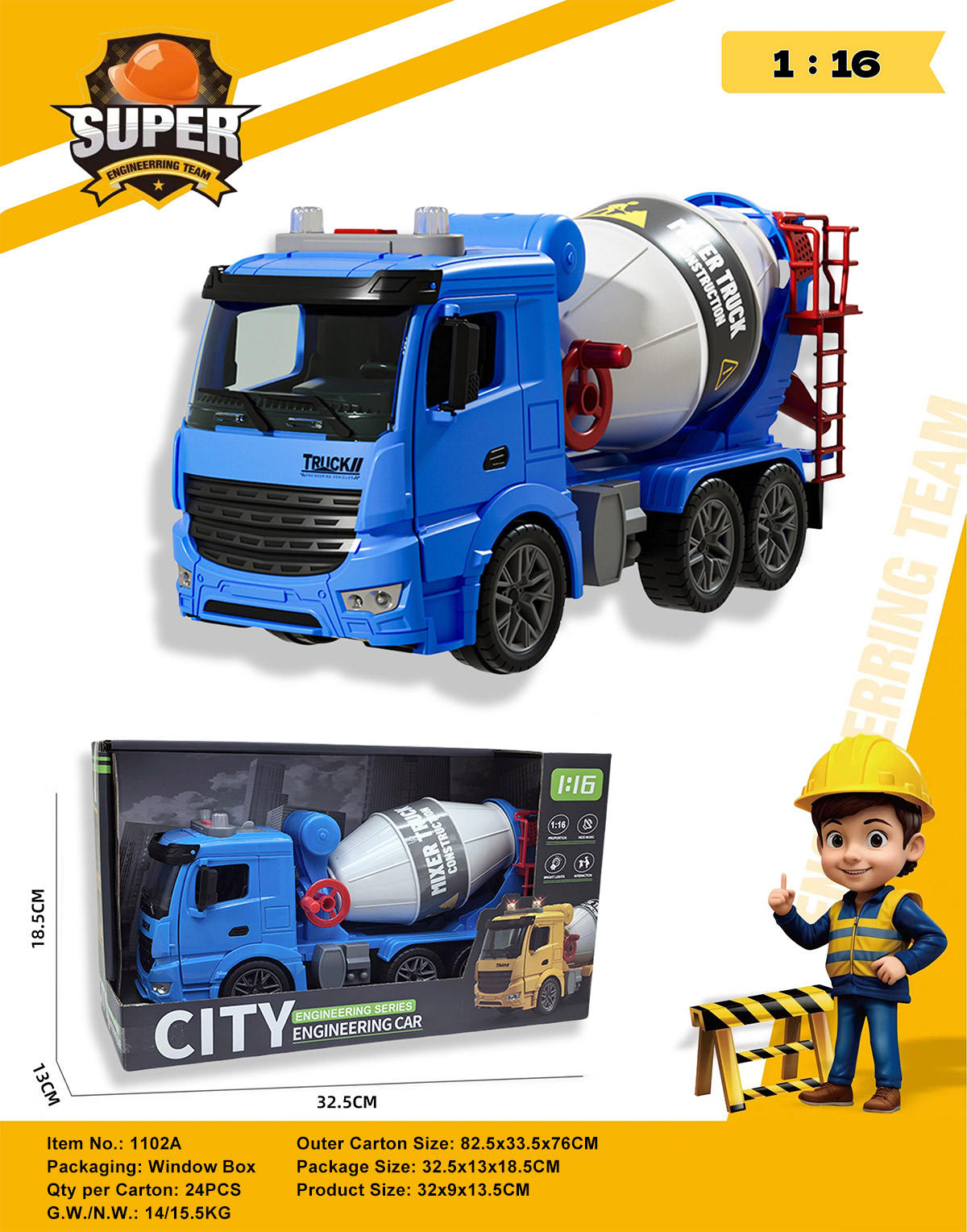 1102A-Boîte à fenêtre bleue