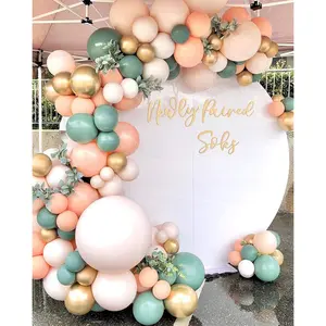 Birthday Party Decoration Bean Green and Gold Confetti Balloon Arch Kit