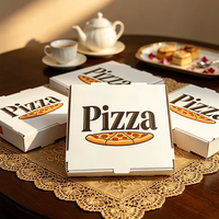Boîte à pizza en carton ondulé imprimée sur mesure, fournie directement par l'usine SP4382, avec feuille d'aluminium, disponible en tailles 7, 8, 9, 10, 12, 22, 24, 30, 33 pouces.