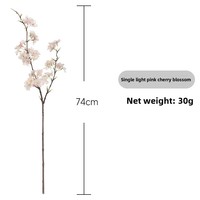 Branches de fleurs de cerisier artificielles réalistes pour la décoration de la maison, des mariages et du printemps, tiges de sakura en soie artificielle