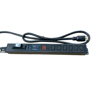 L6-30p 30 amp 6-bit IEC320-C19 air switch overload protection voltage and current display lightning protection PDU socket