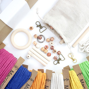 1 Set Value Pack <strong>Macrame</strong> <strong>Kit</strong> 10-Style Polyester Keychain/Headphone Case/Feather Tapestry/ Boho DIY Gift <strong>Beginners</strong> Tutorial - Product Image 4