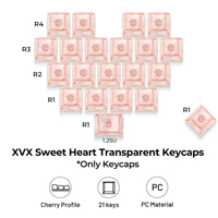 Kit de touches de clavier XVX Fizz Kit, profil Cherry, plastique, 21 touches, anglais, personnalisé, DIY, mignon, touches de clavier personnalisées, cristaux de gelée mélangés