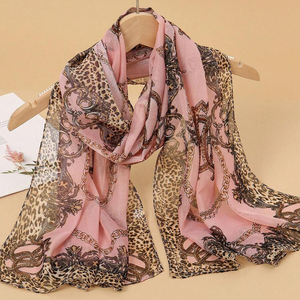 Sciarpa in chiffon <span class=keywords><strong>nero</strong></span> stampato da <span class=keywords><strong>donna</strong></span> con motivo a note, sciarpa in seta per protezione solare all'aperto e accessori decorativi - Product Image 4