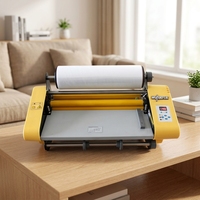 Mesin Laminasi Sampul Buku Elektrik ke Manual, Label Warna, Harga Terjangkau, dengan Film Dingin, Mesin Laminasi Roll A3 Lengkap FM358