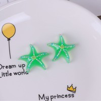 Nouvelles coquilles en résine mignonnes, série étoiles de mer, dos plat, pour scrapbooking, bijoux DIY, accessoires de décoration artisanale