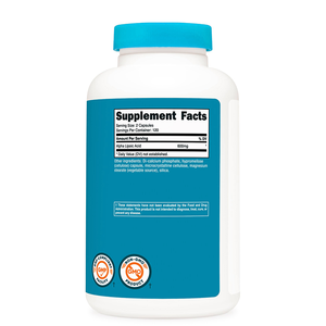 Private Label Alfa-Liponzuur 600 Mg Capsulesupplement Voor Leverondersteunende Antioxidanten - Product Image 2
