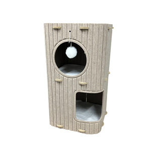 Luck <b>Cat</b> House Felt 90x37x37cm Multifunctional Pet Furniture With <b>Scratching</b> <b>Board</b> And Climbing Frame For <b>Cats</b> - Product Image 3