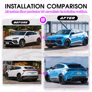 قطع غيار سيارات لسيارة Urus من ألياف الكربون الجافة غطاء ناشر أمامي بخاخ إنجِل لسيارة Lambor URUS S Performante - Product Image 2