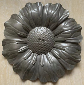 Gestempelte Eisen komponenten Schmiedeeisen verzierungen gestempelte Blatt <span class=keywords><strong>rosette</strong></span> - Product Image 2