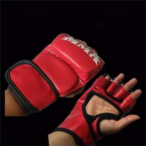 Haute qualité adulte enfants sanda formation MMA Muay Thai boxe combat sac de boxe hommes et <span class=keywords><strong>femmes</strong></span> demi-doigt gants de boxe - Product Image 6