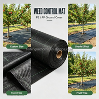 Toile de paillage noire en PP tricoté de qualité commerciale, largeur 6 pieds, pour jardin