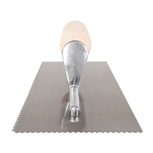 Chuyên nghiệp notched trowel trát vữa trát vữa trowel thép không gỉ gỗ xử lý thạch cao trowel - Product Image 4