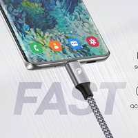 Cable USB Tipo-C Android de Alta Gama 3A con Conductor de Cobre Puro y Revestimiento de PVC para Carga Rápida de Teléfonos Móviles, Computadoras y Cámaras