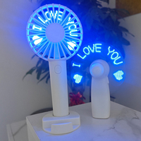Ventilador USB con Mensaje de Texto LED Personalizado, Software Programable, Luz LED, Ventilador para Teléfono Móvil, Regalo Promocional, Cumpleaños