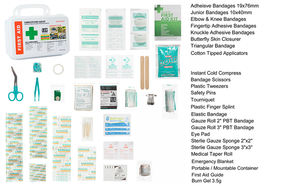 Kotak plastik pertolongan pertama, 120 buah casing keras kotak pertolongan pertama medis untuk rumah kantor portabel <span class=keywords><strong>Kit</strong></span> pertolongan pertama - Product Image 2