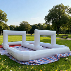 Piste de course gonflable en PVC blanc pur certifiée DFRL EN14960 avec clôture et souffleur, garantie 3 ans, 20x26FT, installation facile - Product Image 6