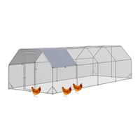 Poulailler de luxe en fer massif facile à nettoyer avec toit en tissu Oxford pour volailles de grande taille, cage à poulets pour l'élevage en plein air