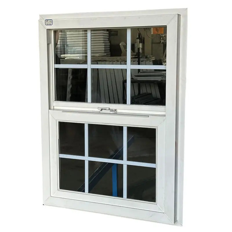 Fenêtre en vinyle nord-américaine de taille personnalisée Fenêtre à guillotine Fenêtre de maison bon marché en PVC