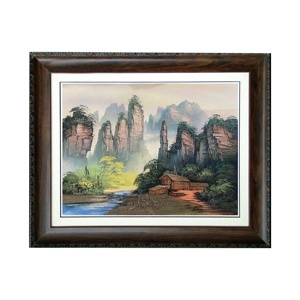 Handmade Trương Gia Giới <span class=keywords><strong>Avatar</strong></span> nông thôn sông phong cảnh tường nghệ thuật bằng đá Sa Thạch Sơn với vải cho trang trí nội thất và trang trí tác phẩm nghệ thuật - Product Image 1